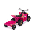 6V Kids Electric Atv, Toddler Ride On Car With Trailer, Music, Bluetooth And Power Display For Boys And Girls, Rosy Rose Polypropylene