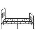 Metal Platform Bed Frame With Headboard, Sturdy Metal Frame, No Box Spring Needed Queen Queen Black Iron