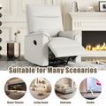 360 Degree Swivel Upholstered Manual Recliner Chair Theater Recliner Sofa Nursery Glider Rocker For Living Room, Beige Beige Foam Linen