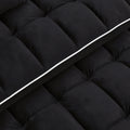 55.51 Inch Versatile Foldable Sofa Bed In 3 Lengths, Modern Sofa Sofa Sofa Velvet Pull Out Bed, Adjustable Back And With Usb Port And Ashtray And Swivel Phone Stand Black Black Velvet Wood Primary Living Space Medium Soft Cushion Back Delicate Duty