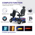 S500 Blue Heavy Duty Mobility Scooter Blue Metal