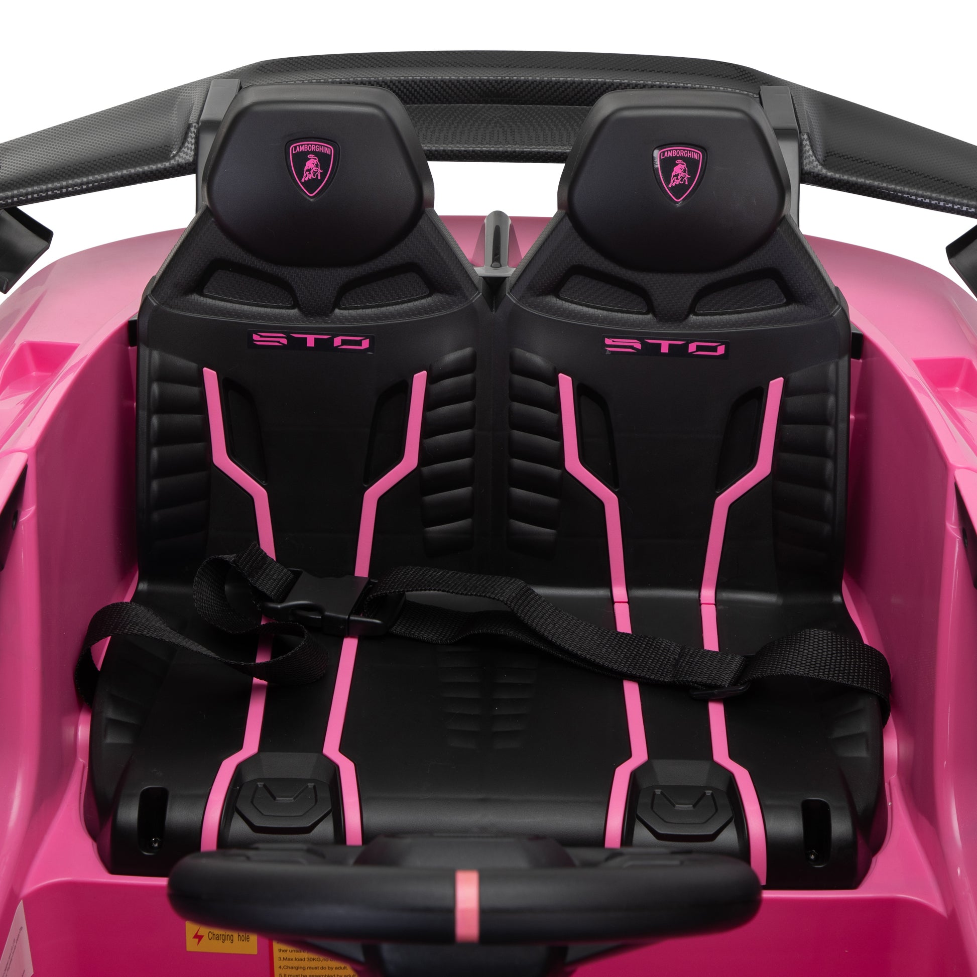 Licensed Lamborghini 24V Kids Electric Car, Battery Powered Sports Car W 2.4G Remote Control, Led Lights, Music, Usb, High Low Speed, Drifting, Gift For Children 3 8 Pink Polypropylene