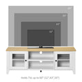 Homcom Modern Tv Stand, Entertainment Center With Shelves And Cabinets For Flatscreen Tvs Up To 60