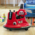 12V Snail Shaped Kids Electric Bumper Car With Remote Control, Ride On Car With Led Lights, Music, 360 Degree Rotate, Toddler Race Toys, 3 8 Years Old Black Red Polypropylene