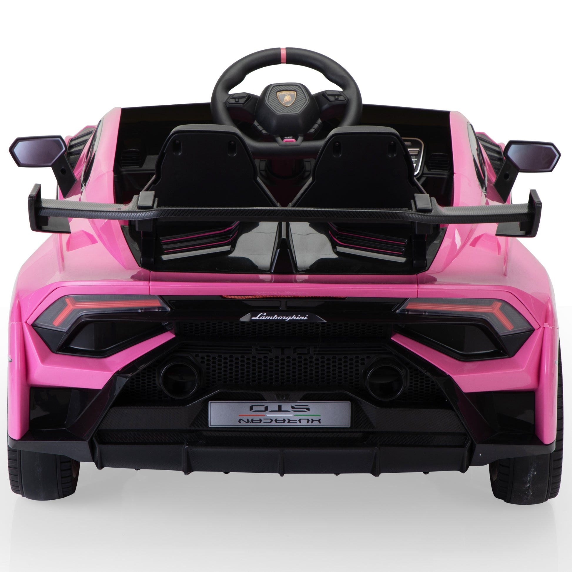 Licensed Lamborghini 24V Kids Electric Car, Battery Powered Sports Car W 2.4G Remote Control, Led Lights, Music, Usb, High Low Speed, Drifting, Gift For Children 3 8 Pink Polypropylene