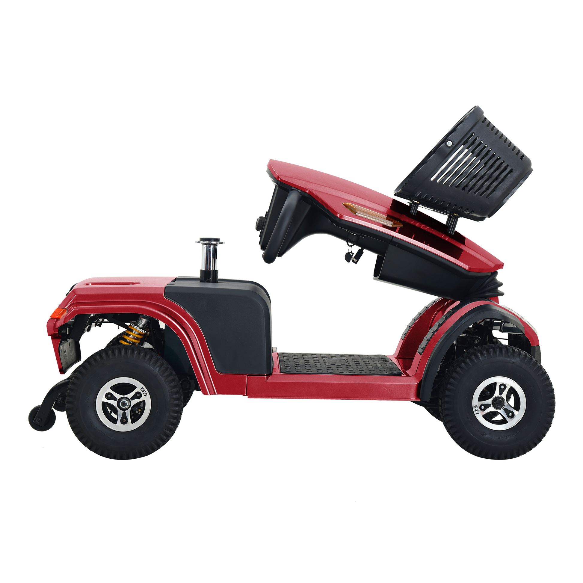 S500 Red Heavy Duty Mobility Scooter Red Metal