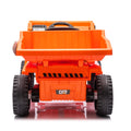 Ride On Dump Truck, 12V Ride On Car With Parents Control, Electric Dump Bed And Extra Shovel,Phone Stand,Three Point Seat Belt,Easy Installation,Age 3 ,Mp3,Music,Bluetooth,Usb,Story Orange Polypropylene