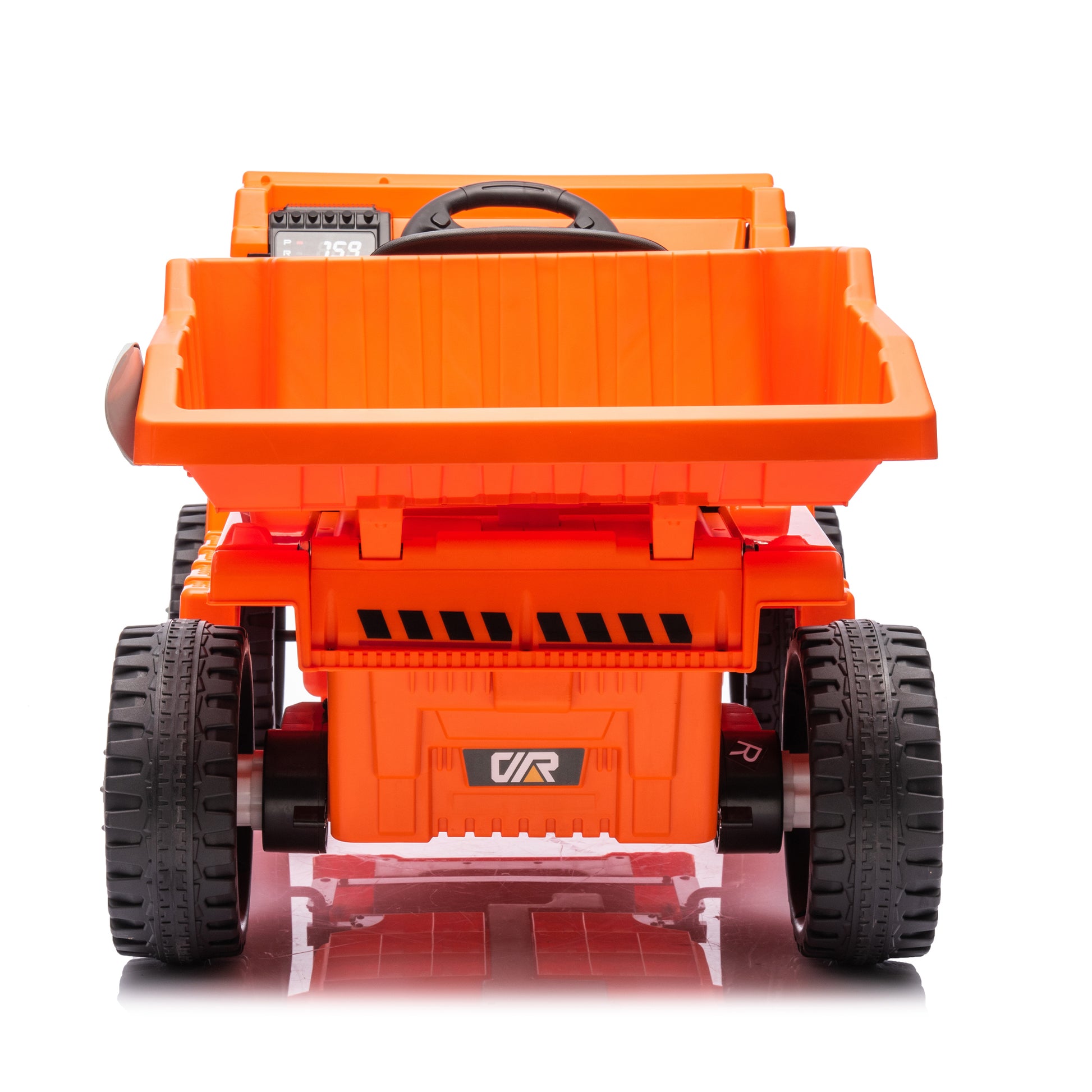 Ride On Dump Truck, 12V Ride On Car With Parents Control, Electric Dump Bed And Extra Shovel,Phone Stand,Three Point Seat Belt,Easy Installation,Age 3 ,Mp3,Music,Bluetooth,Usb,Story Orange Polypropylene