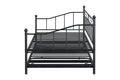 Metal Daybed With Pop Up Trundle Black Steel