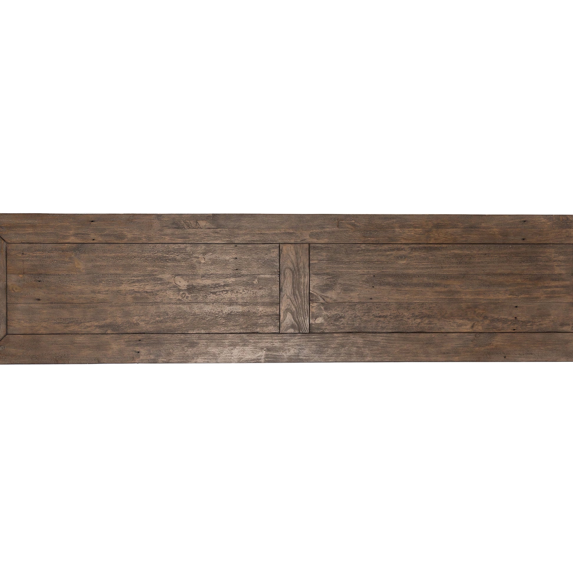 66 Inch Plank Top Wooden Bench With Pedestal Base, Brown Brown Solid Wood