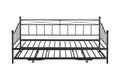 Metal Daybed With Pop Up Trundle Black Steel