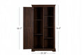 Tall Storage Cabinet Barn Door Storage Country Wood Rustic Farmhouse Pantry Cupboard Sliding Door Kitchen Organizer Furniture Home Drawer Shelves L39.37''*W15.75''*H74.4'' Espresso Espresso Mdf