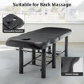 Professioanl Massage Tablebackrest Adjustable, Removable Headrest, Bottom Shelf Storagememory Foam Layer Salon Bed,Black Black Metal