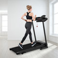 Motorized Electric Treadmill For Home 3 Level Manual Inclination & Foldable Running Machine With 12 Programs With Phone Holder Indoor Fitness Black Handheld Foldable Office American Design Multifunctional Abs Steel Q235