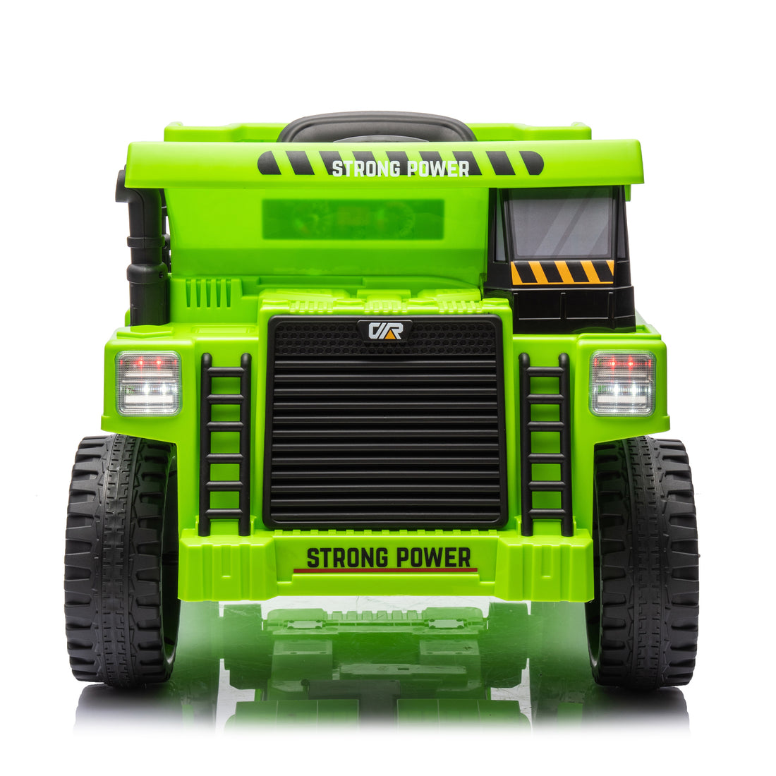 Ride On Dump Truck, 12V Ride On Car With Parents Control, Electric Dump Bed And Extra Shovel,Phone Stand,Three Point Seat Belt,Easy Installation,Age 3 ,Mp3,Music,Bluetooth,Usb,Story Green Polypropylene