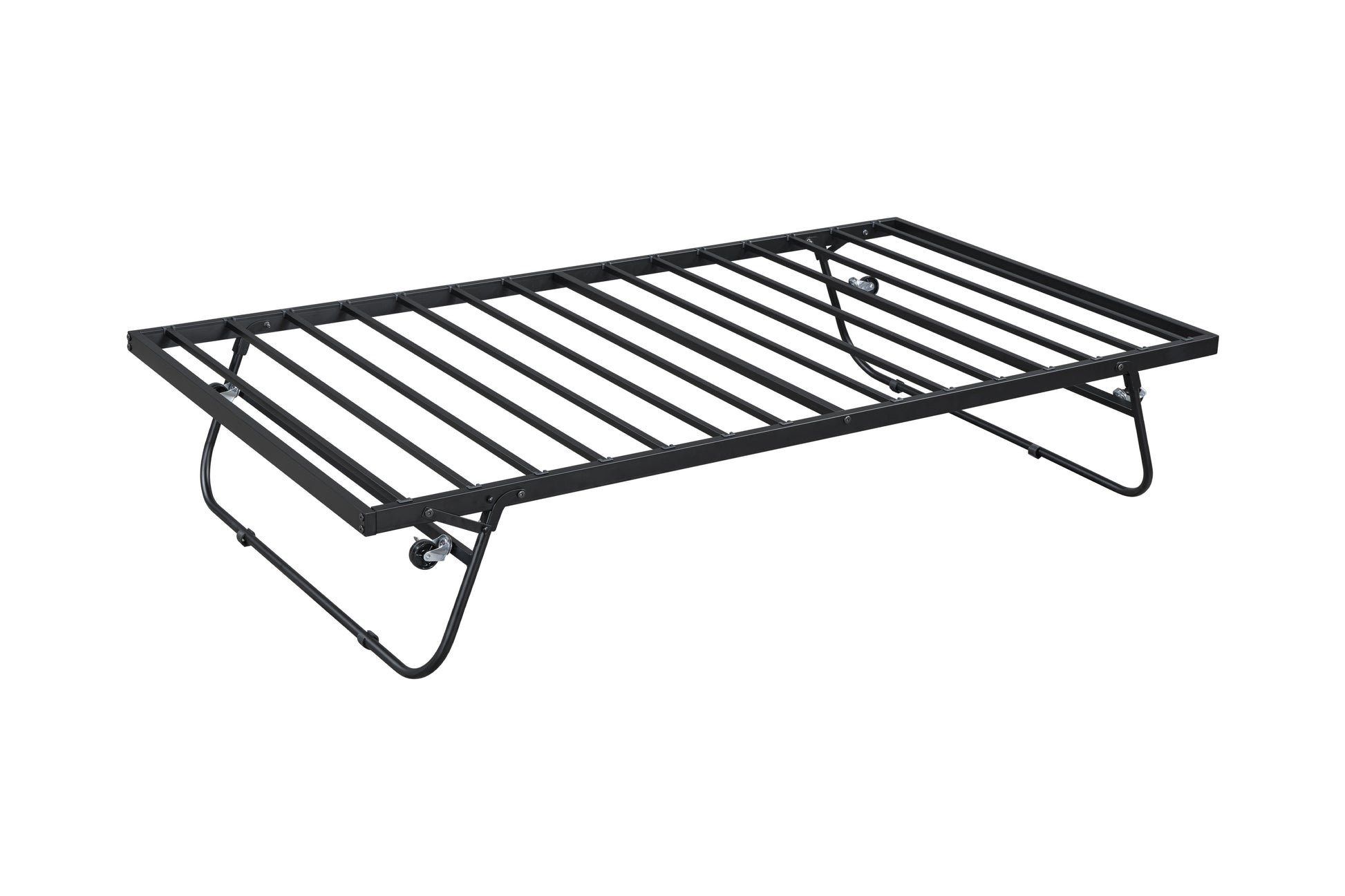 Metal Daybed With Pop Up Trundle Black Steel