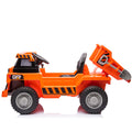 Ride On Dump Truck, 12V Ride On Car With Parents Control, Electric Dump Bed And Extra Shovel,Phone Stand,Three Point Seat Belt,Easy Installation,Age 3 ,Mp3,Music,Bluetooth,Usb,Story Orange Polypropylene