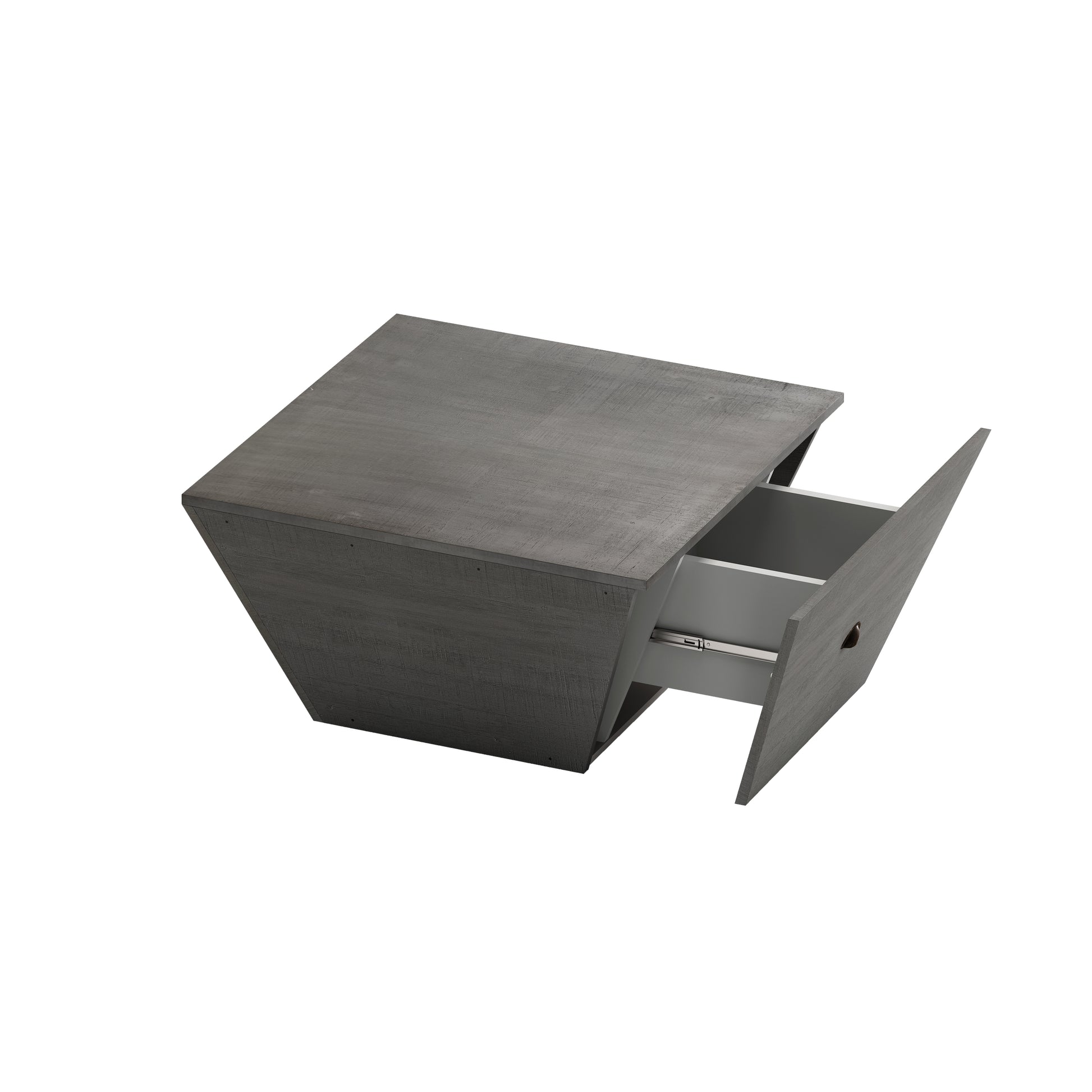 33.46" Exquisite Ladder Shaped Coffee Table For Office, Dining Room And Living Room,Gray Gray Mdf