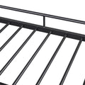 Full Size Metal Daybed With Curved Handle Design And Twin Size Trundle, Black Black Metal