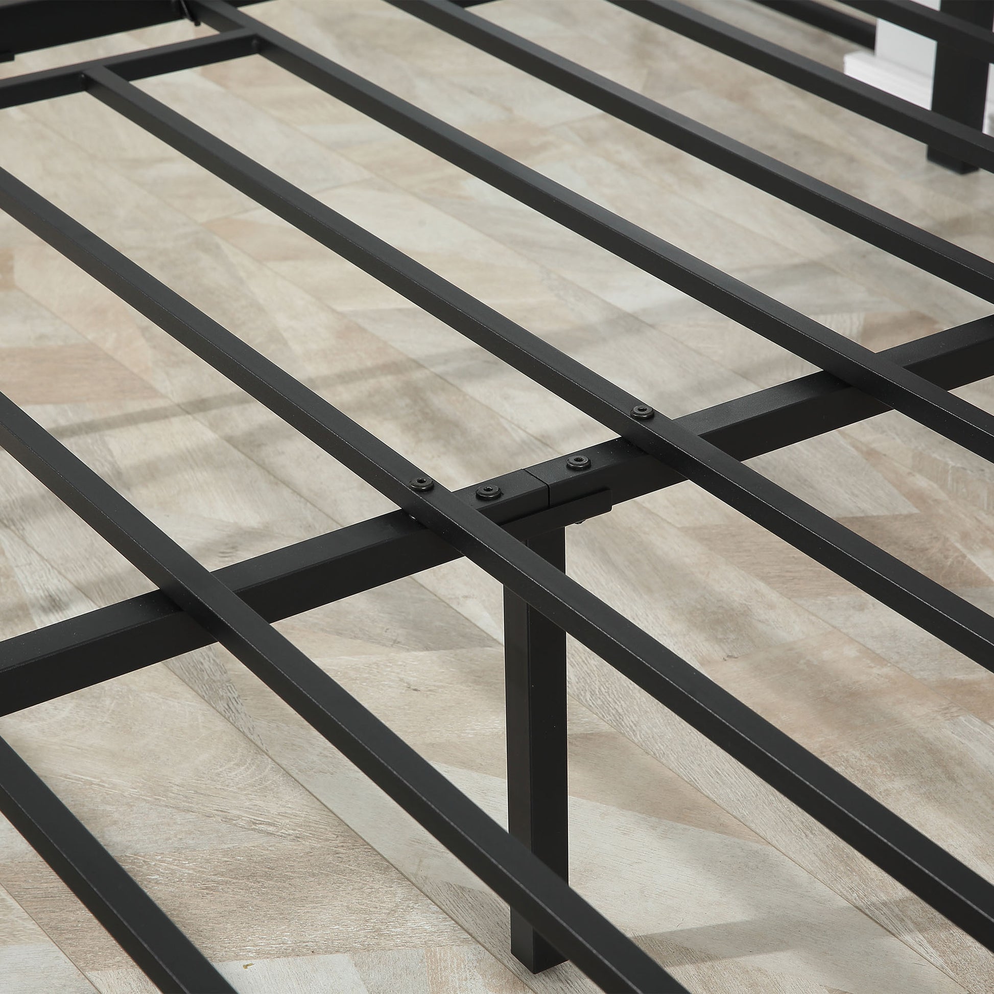 Homcom Queen Bed Frame With Headboard & Footboard, Strong Metal Slat Support Bed Frame W Underbed Storage Space, No Box Spring Needed, 63''X82''X40.5'' Brown Mdf