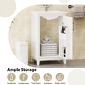 Viedo 20 Inch Modern Small Bathroom Vanity Cabinet With Ceramic Basin 20*15.5*33.3 Inches,Ample Storage,1 Soft Close Door White Solid Wood Mdf