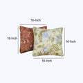 Eiger Fabric Decorative Pillow With Floral Prints, Set Of 2, Multicolor Multicolor Fabric