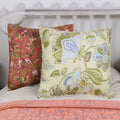 Eiger Fabric Decorative Pillow With Floral Prints, Set Of 2, Multicolor Multicolor Fabric