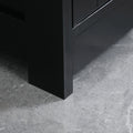 Homcom Under Sink Bathroom Cabinet With 2 Doors And Shelf, Pedestal Sink Bathroom Vanity Cabinet, Black Black Mdf