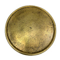 12 Inch Side End Drink Table, Fancy Fluted Base, Round Top, Antique Brass Antique Brass Aluminum