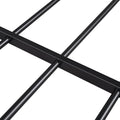 Twin Size Metal Platform Bed With House Shaped Headboard Design, Black Black Metal
