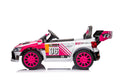 12V4A 20W*2 One Button Start, Forward And Backward, High And Low Speed, Music, Front Light, Power Display, Two Doors Can Open, 2.4G R C, Seat Belt Four Wheel Absorber Kids Ride On Car Pink 50 99 Lbs 5 To 8 Years Iron Plastic Outdoor