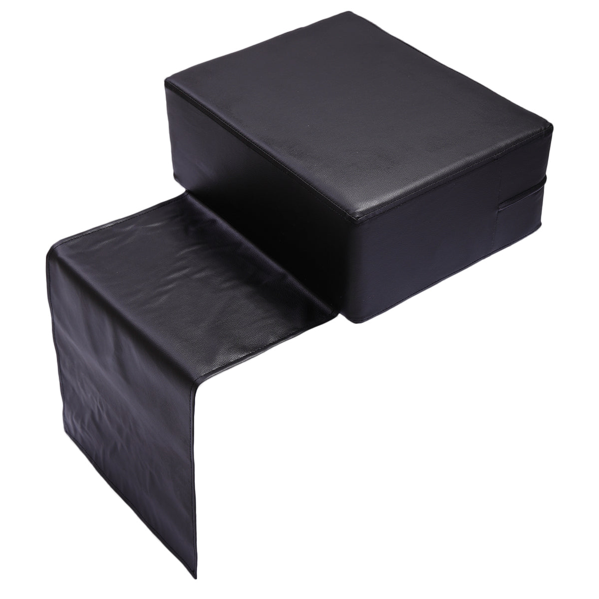 Child Salon Booster Seat Cushion For Hair Cutting, Beauty Salon Spa Equipment, Cushion For Styling Chair, Black Black Pu