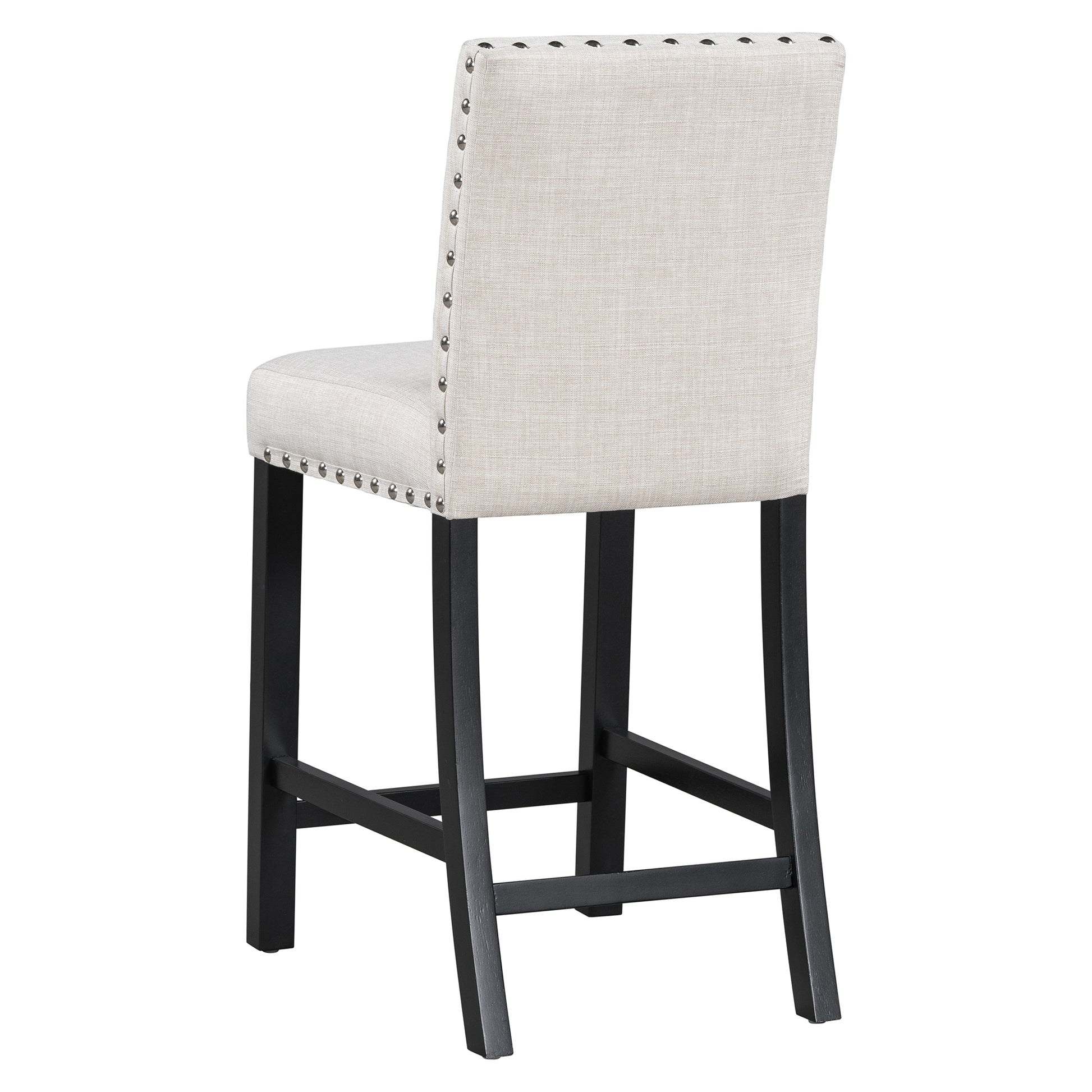 Five Piece Dining Set With Imitation Marble Tabletop, Restaurant Combination Set, Solid Wood Dining Table And 4 Chairs, Space Saving Combination Furniture For Kitchen And Dining Room. Black White Solid Wood Mdf