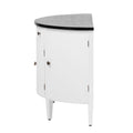 Curved Design Storage Cabinet Made Of Fraxinus Mandschuric Solid Wood Veneer, Adjustable Shelves, Suitable For Corridors, Entrances And Study. White Mdf