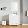 Bathroom Vanity White Solid Wood Mdf