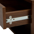 Wall Mounted Bedside Table Set Of Two Walnut Color Walnut Particle Board