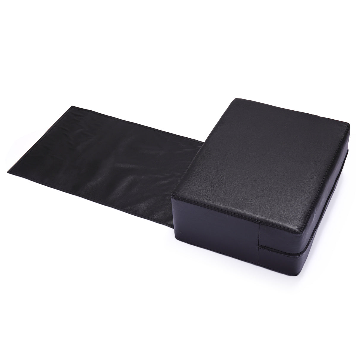 Child Salon Booster Seat Cushion For Hair Cutting, Beauty Salon Spa Equipment, Cushion For Styling Chair, Black Black Pu