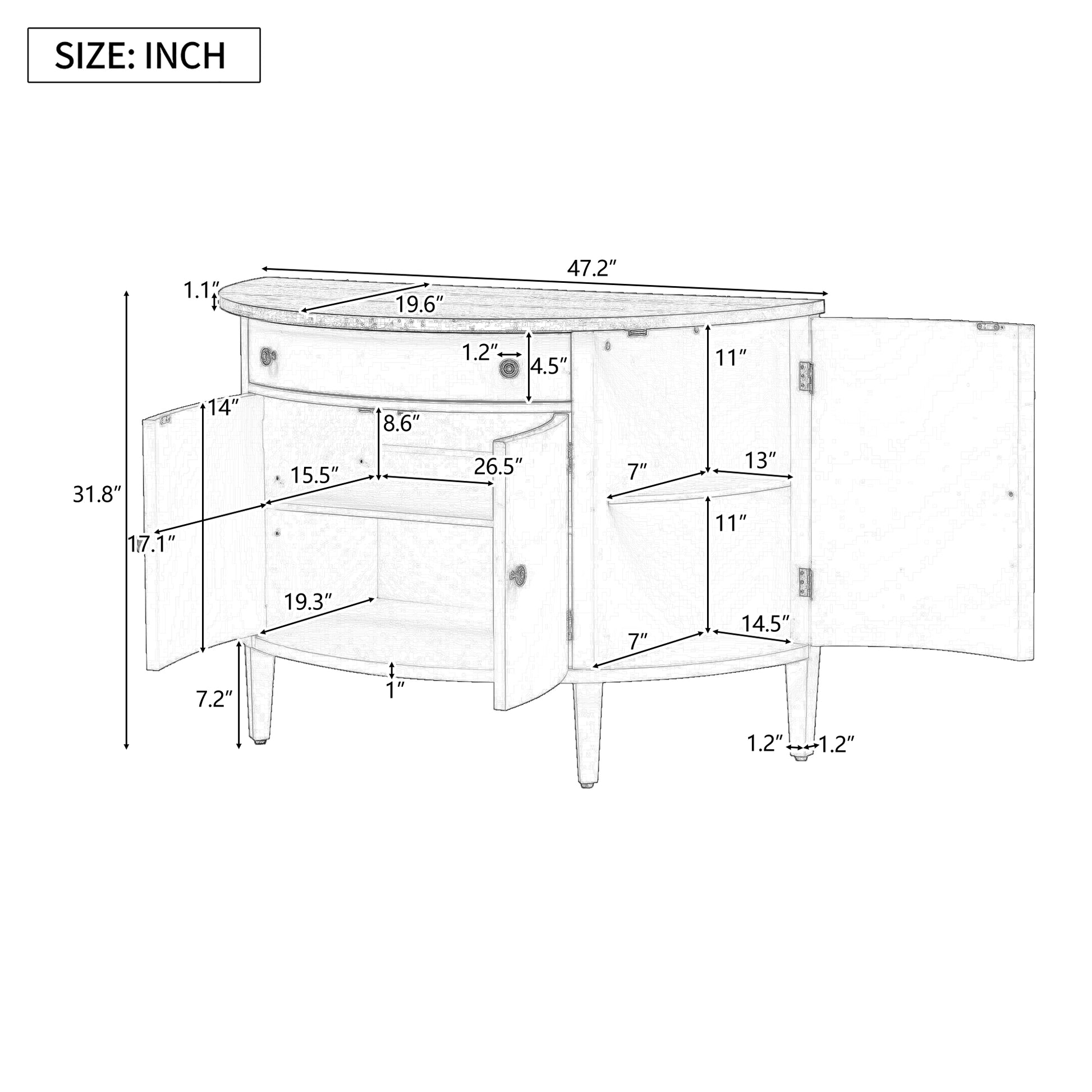 Curved Design Storage Cabinet Made Of Fraxinus Mandschuric Solid Wood Veneer, Adjustable Shelves, Suitable For Corridors, Entrances And Study. White Mdf