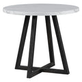 Five Piece Dining Room Set With Imitation Marble Table Top, Solid Wood Dining Table And 4 Chairs, Space Saving Kitchen And Dining Room Combination Furniture. Black White Solid Wood Mdf
