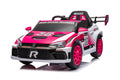 12V4A 20W*2 One Button Start, Forward And Backward, High And Low Speed, Music, Front Light, Power Display, Two Doors Can Open, 2.4G R C, Seat Belt Four Wheel Absorber Kids Ride On Car Pink 50 99 Lbs 5 To 8 Years Iron Plastic Outdoor