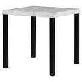 Five Piece Dining Set With Imitation Marble Tabletop, Restaurant Combination Set, Solid Wood Dining Table And 4 Chairs, Space Saving Combination Furniture For Kitchen And Dining Room. Black White Solid Wood Mdf