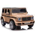 Licensed Mercedes Benz G500,24V Kids Ride On Toy 2.4G W Parents Remote Control,Electric Car For Kids,Three Speed Adjustable,Power Display, Usb,Mp3 ,Bluetooth,Led Light,Three Point Safety Belt Yellow Plastic