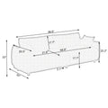 The 86.6 Inch Teddy Wool Beige Sofa With Four Throw Pillows And Hardware Feet Can Sit Comfortably In An Apartment Bedroom Without Taking Up Space Beige Fabric 2 Seat