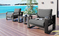 3 Pieces Aluminum Frame Patio Furniture With 6.7