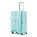 Luggage Sets 3 Piece 20 24 28 , Expandable Carry On Luggage With Tsa Lock Airline Approved, 100% Pc Hard Shell And Lightweight Suitcase With Front Pocket And Spinner Wheels Mint Green Pc