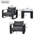 3 Pieces Aluminum Frame Patio Furniture With 6.7