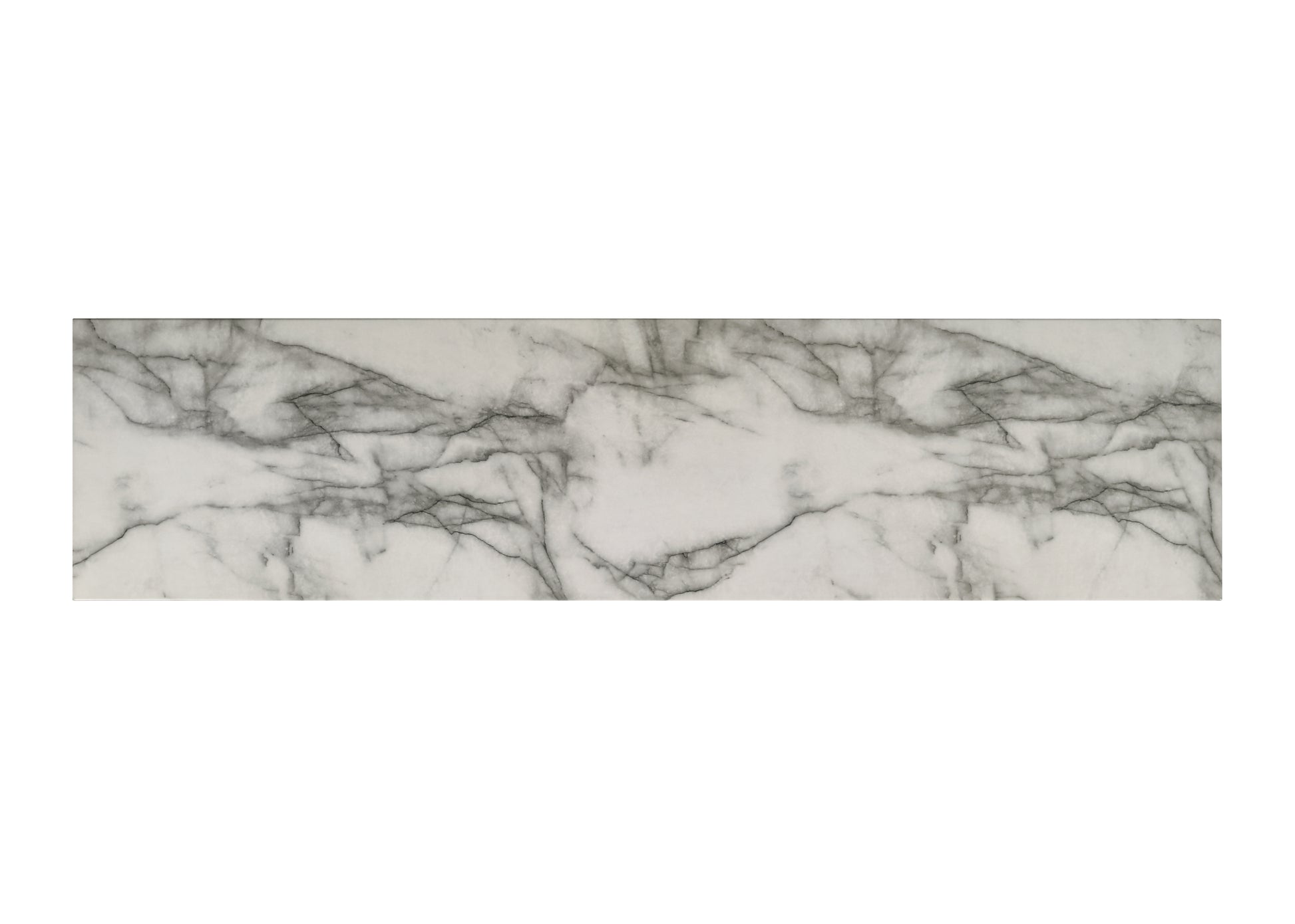 Matilda 63" White Cabinet Console Table With White Faux Marble Top White Mdf