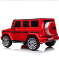 Licensed Mercedes Benz G500,24V Kids Ride On Toy 2.4G W Parents Remote Control,Electric Car For Kids,Three Speed Adjustable,Power Display, Usb,Mp3 ,Bluetooth,Led Light,Three Point Safety Belt Red Plastic