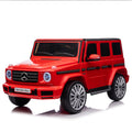 Licensed Mercedes Benz G500,24V Kids Ride On Toy 2.4G W Parents Remote Control,Electric Car For Kids,Three Speed Adjustable,Power Display, Usb,Mp3 ,Bluetooth,Led Light,Three Point Safety Belt Red Plastic