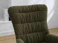 Nursery Rocking Chair, Teddy Upholstered Glider Rocker, Rocking Accent Chair With High Backrest, Comfy Rocking Accent Armchair For Living Room, Bedroom, Offices, Dark Green Iron Dark Green Primary Living Space Varnished Sponge Square Casual Rocking